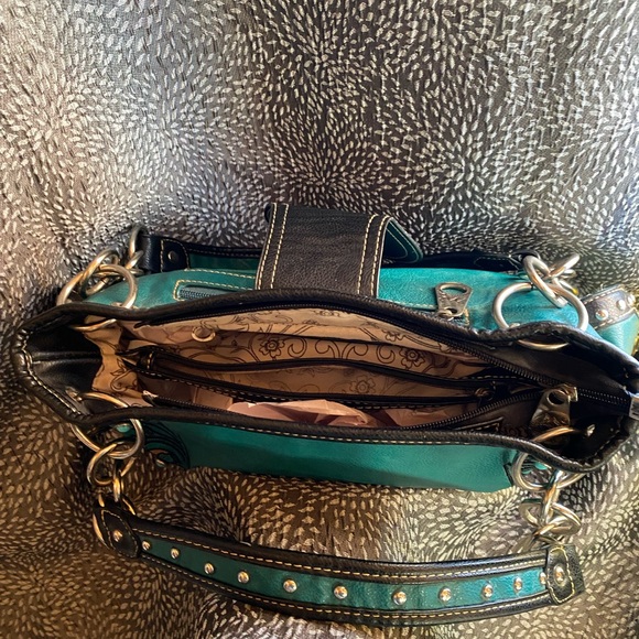 MONTANA WEST Turquoise Leather Purse - Picture 6 of 7